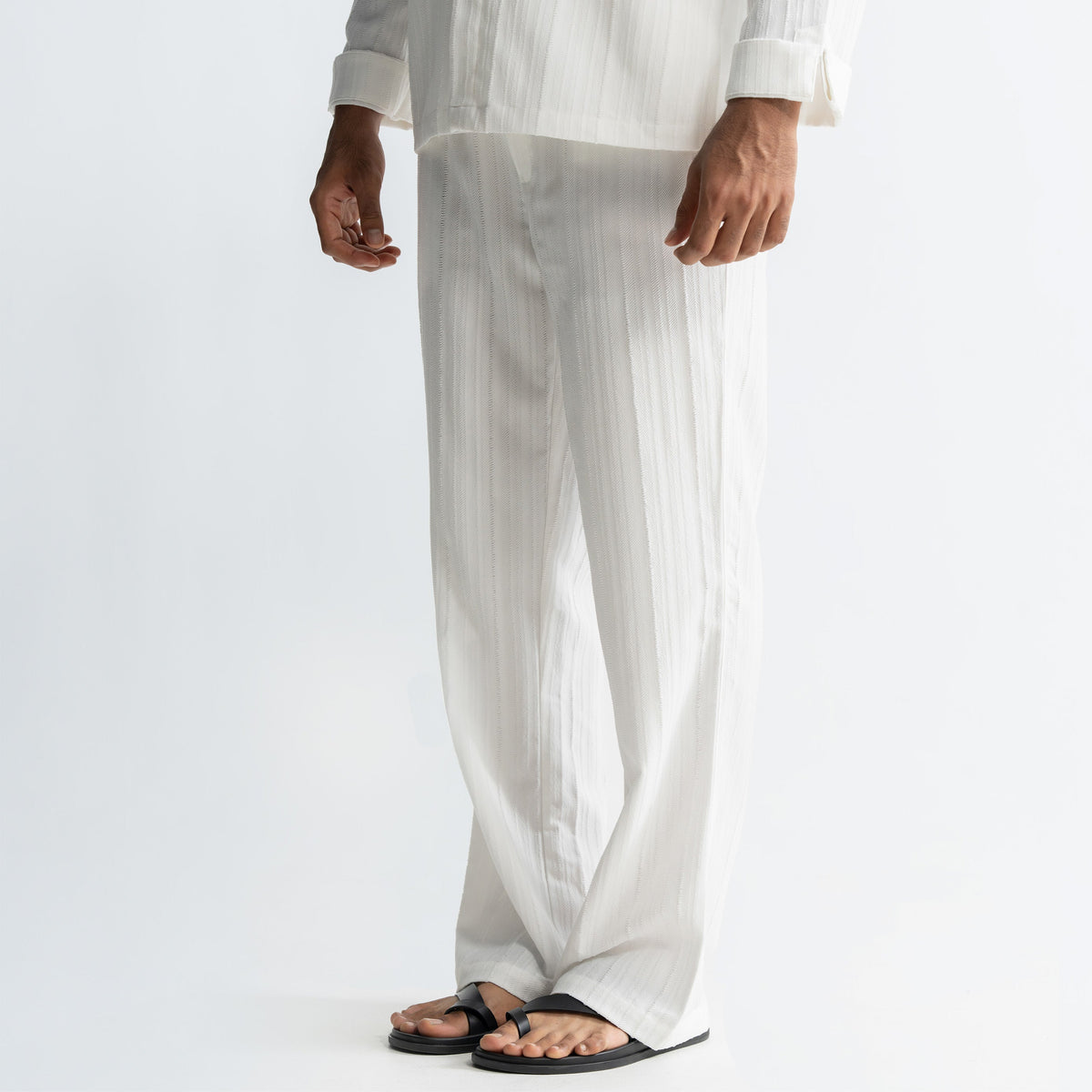 TWINE PANTS - WHITE by Warping Theories