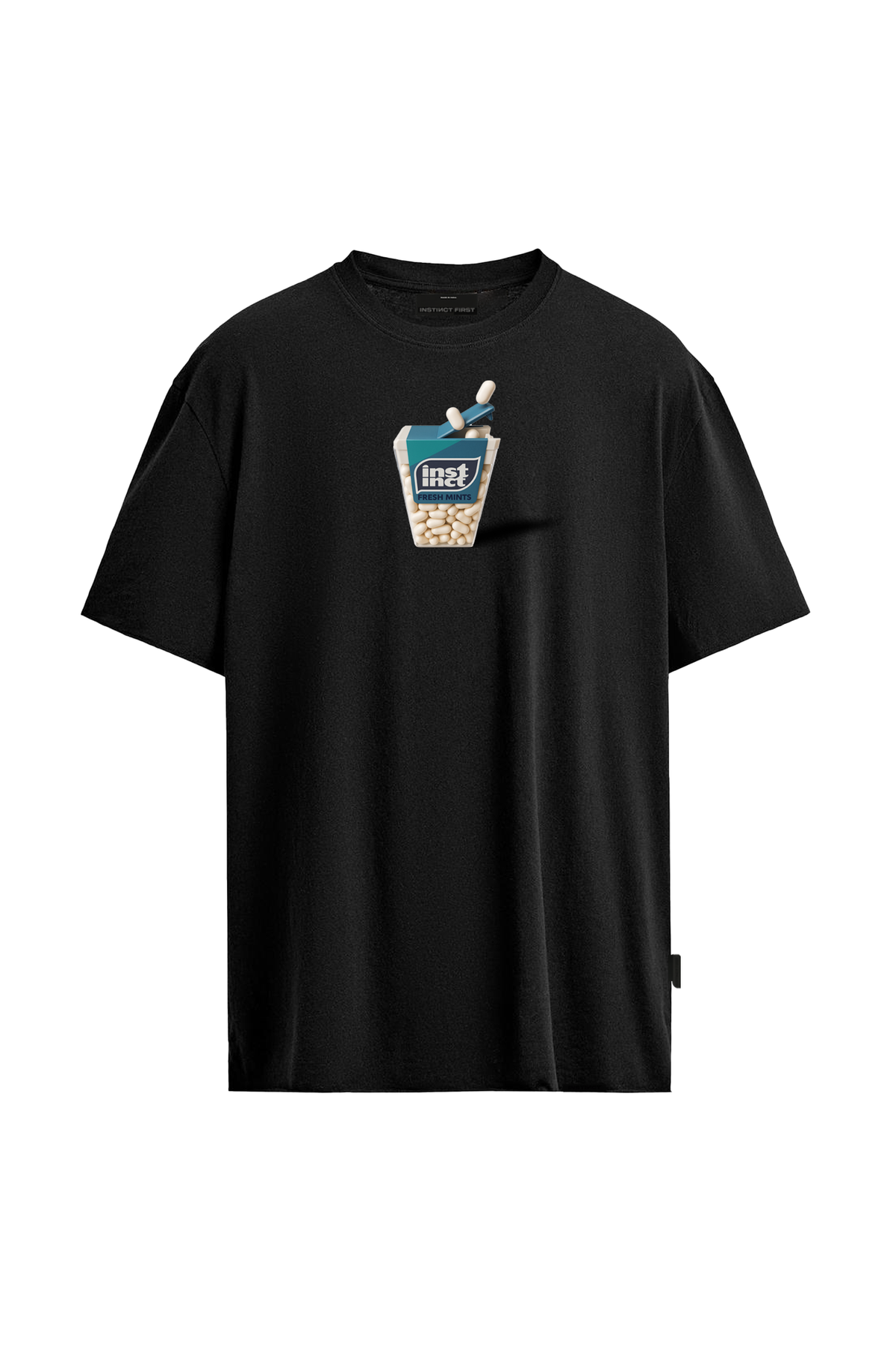 Tic Tac - Relaxed Fit Tshirt (Black) by Instinct First