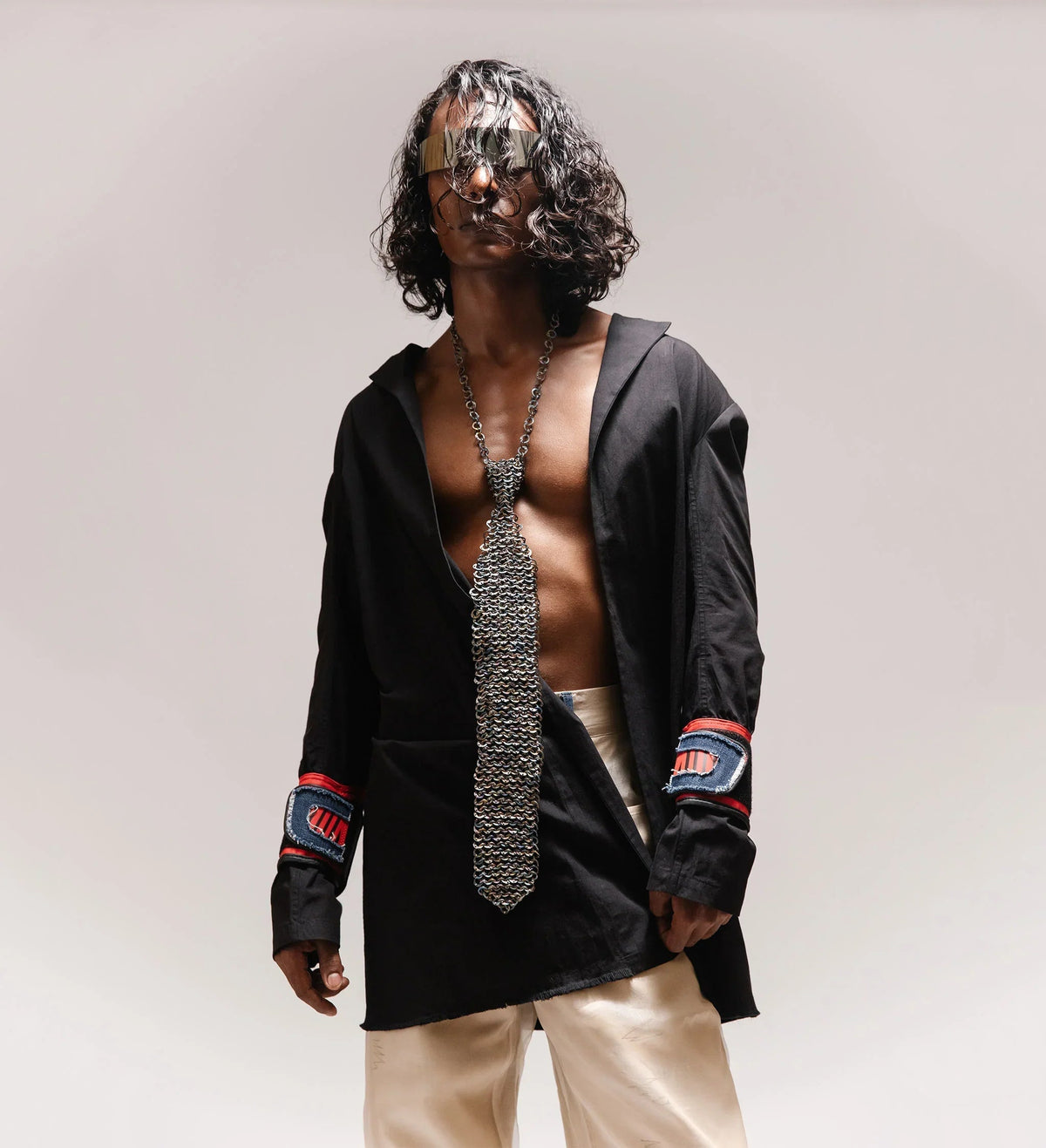 'Sword' Chainmail Armour Tie by Cause & Effect