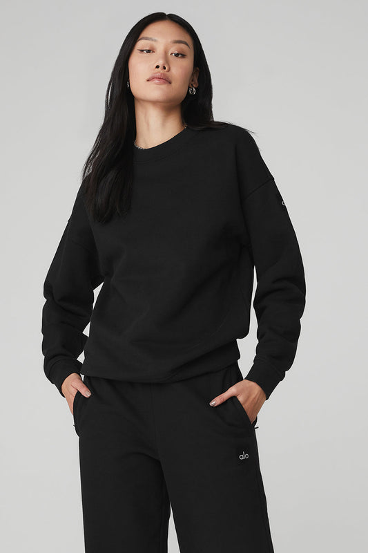 Renown Heavy Weight Crew Neck Pullover - Black (U3014R)