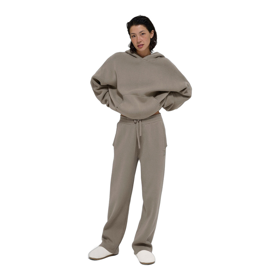 alo Scholar Hooded Sweater - Light Cocoa by Alo Yoga
