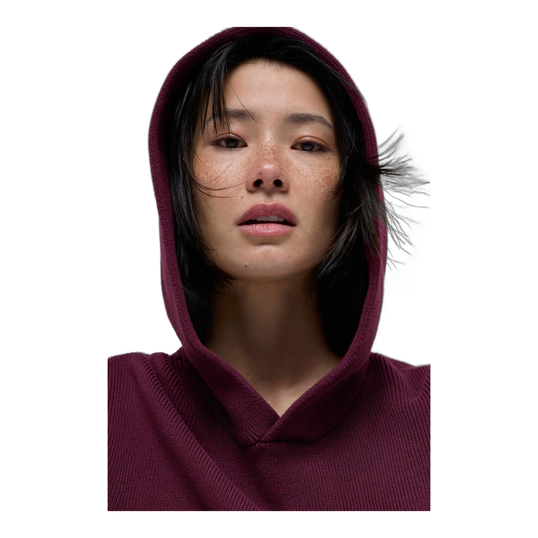 alo Scholar Hooded Sweater - Burgundy by Alo Yoga