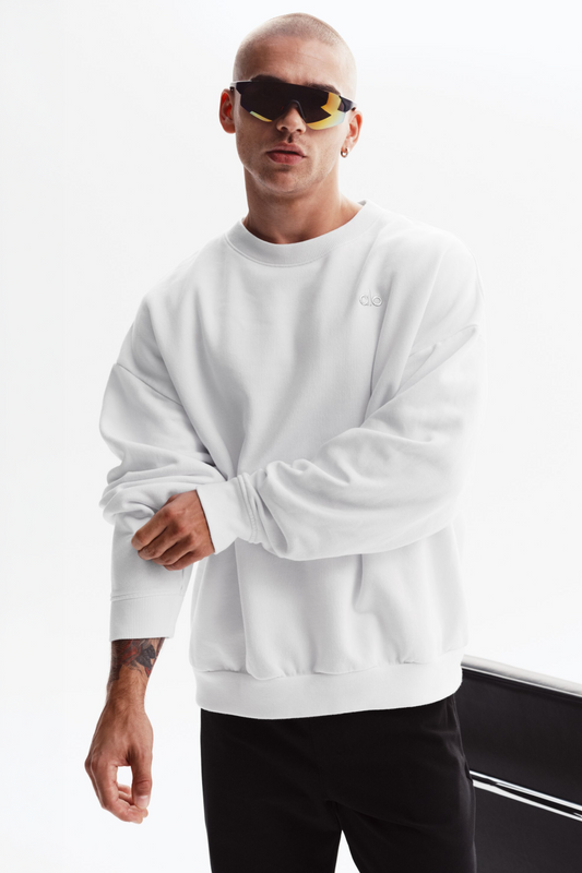 Accolade Crew Neck Pullover - White (MENSU3031RG)