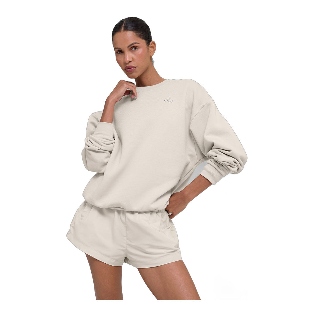 alo Accolade Crew Neck Pullover - Bone by Alo Yoga