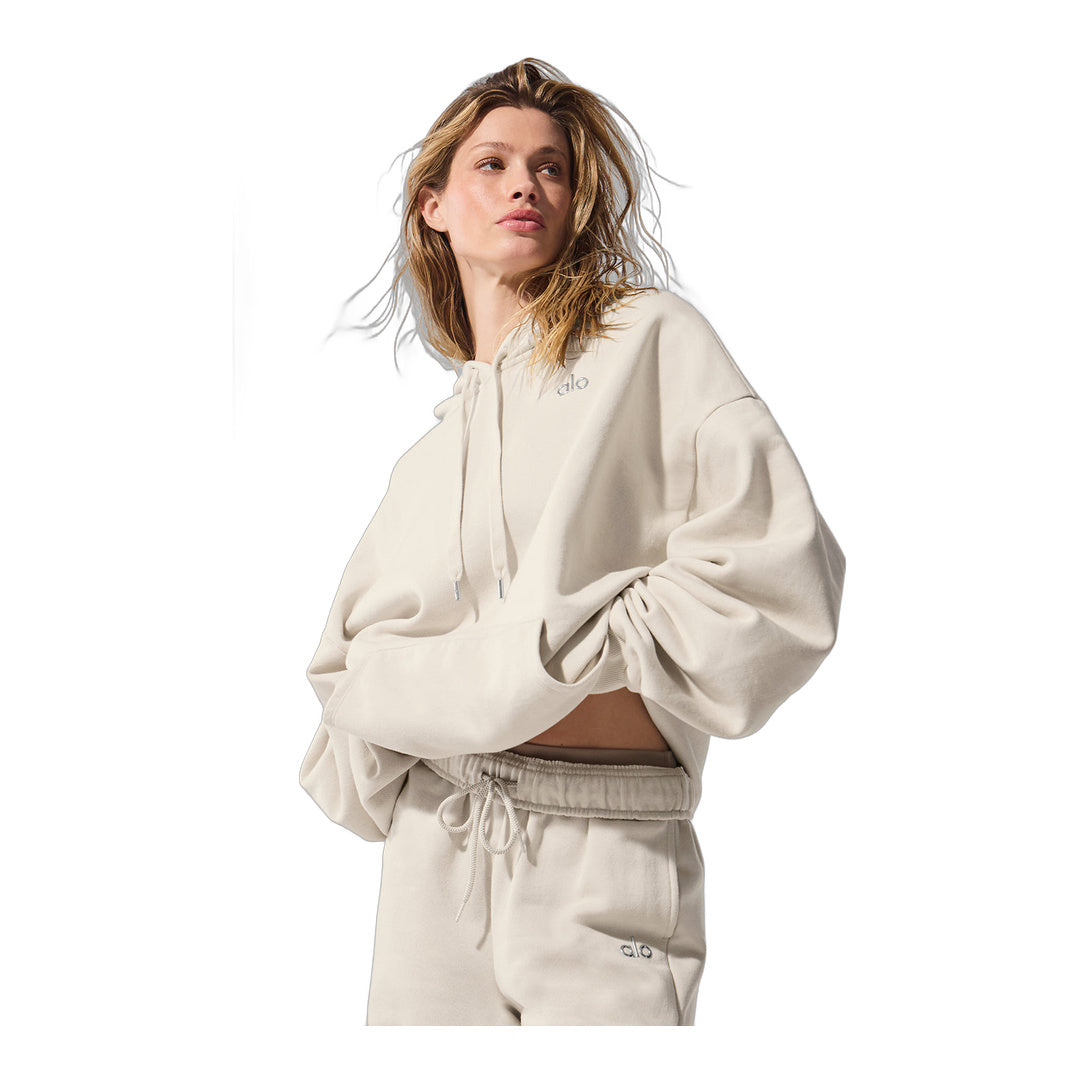 alo Accolade Hoodie - Bone by Alo Yoga
