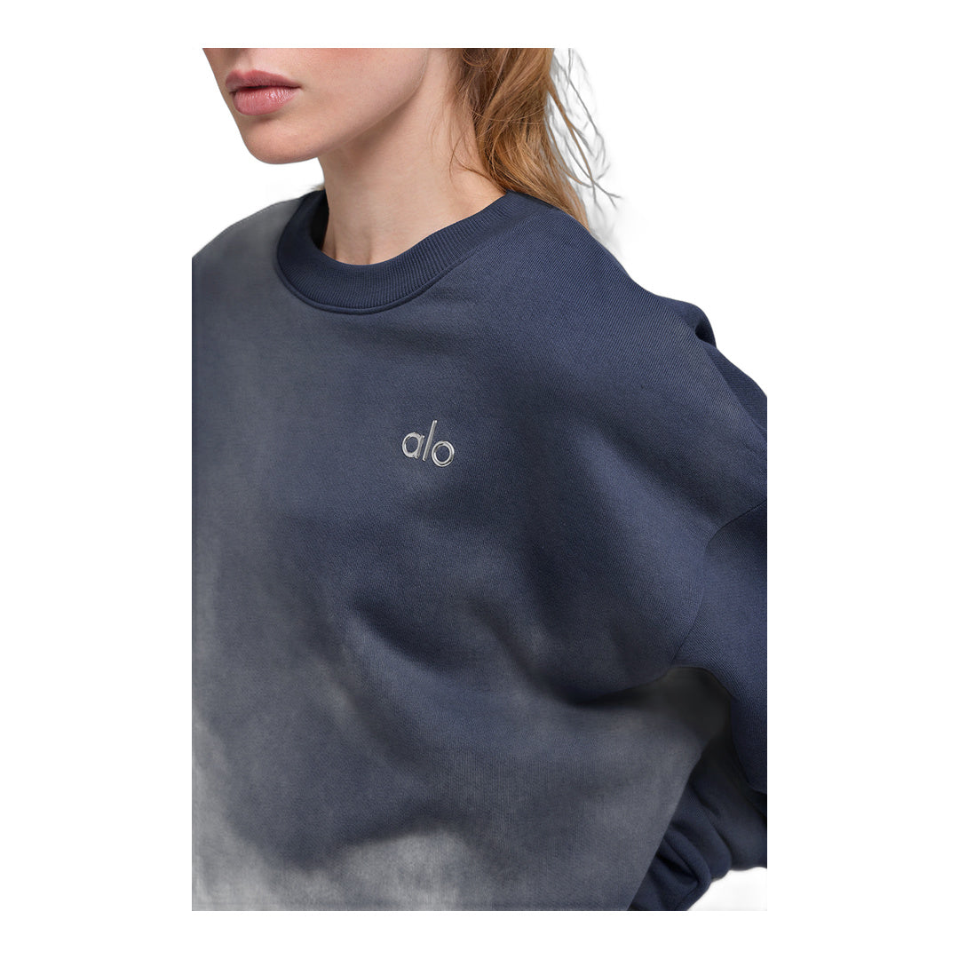 alo Accolade Crew Neck Pullover - Navy by Alo Yoga