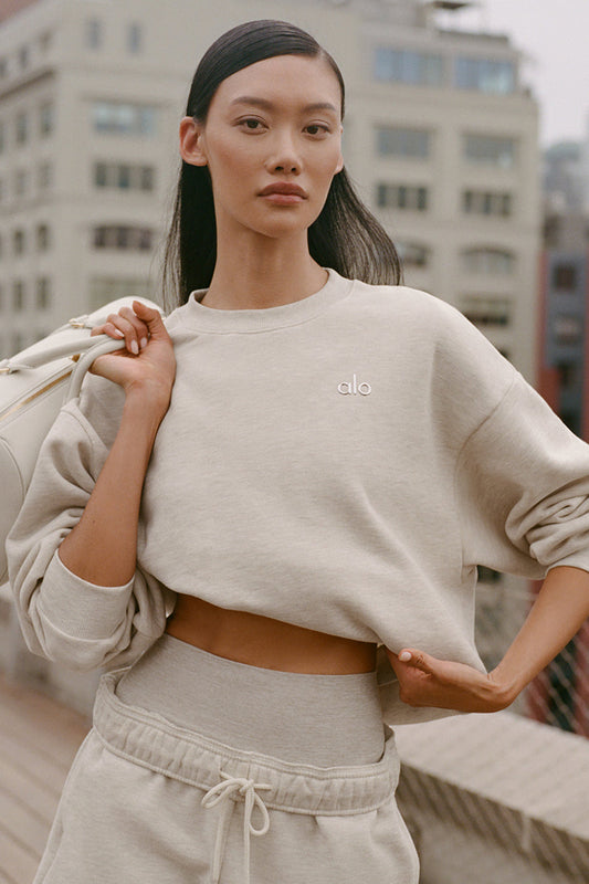Accolade Crew Neck Pullover - Oatmeal Heather (U3031RG)
