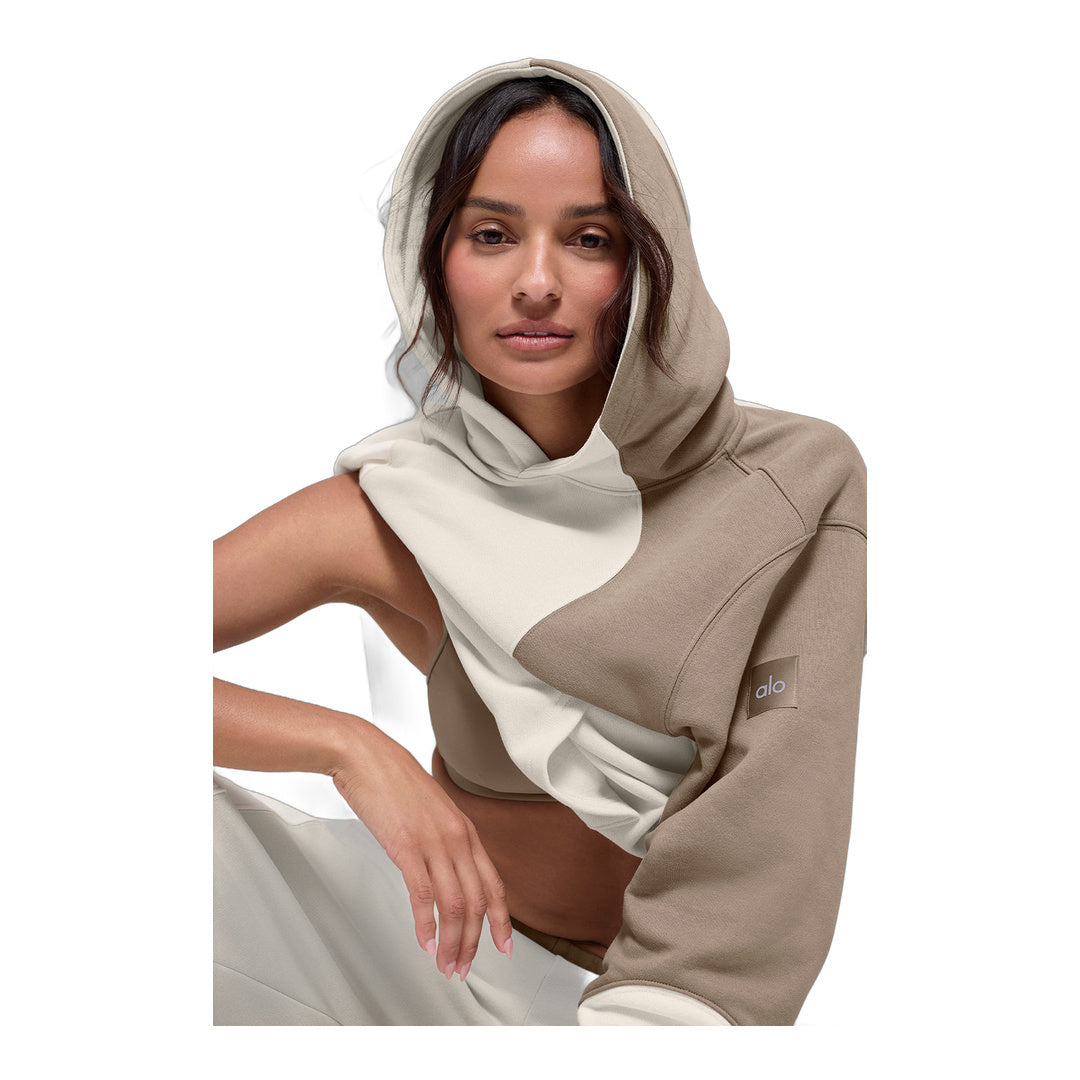 alo Make Waves Hoodie - Ivory/Bone/Gravel by Alo Yoga