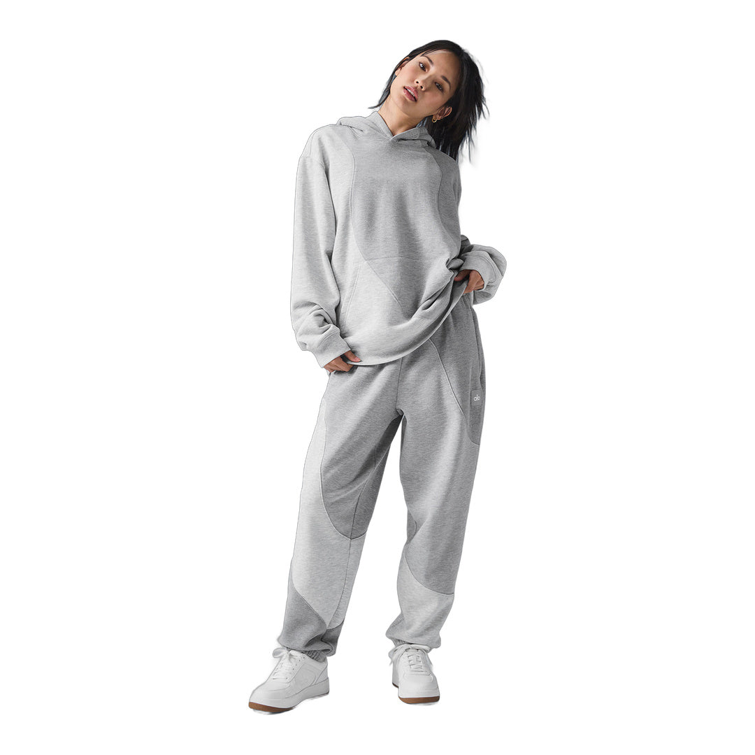 alo Make Waves Hoodie - Athletic Heather Grey Tonal by Alo Yoga
