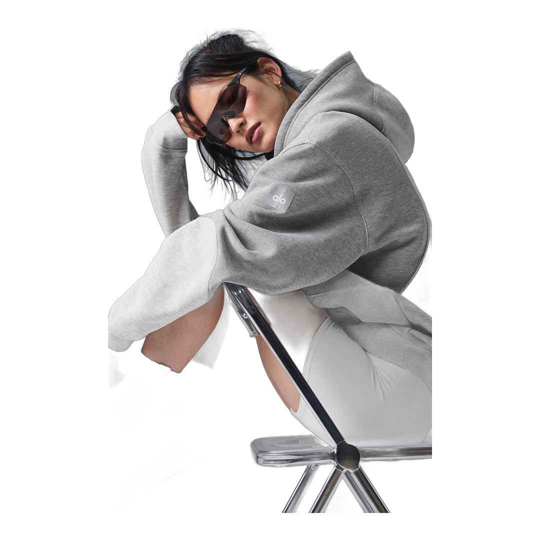 alo Make Waves Hoodie - Athletic Heather Grey Tonal by Alo Yoga