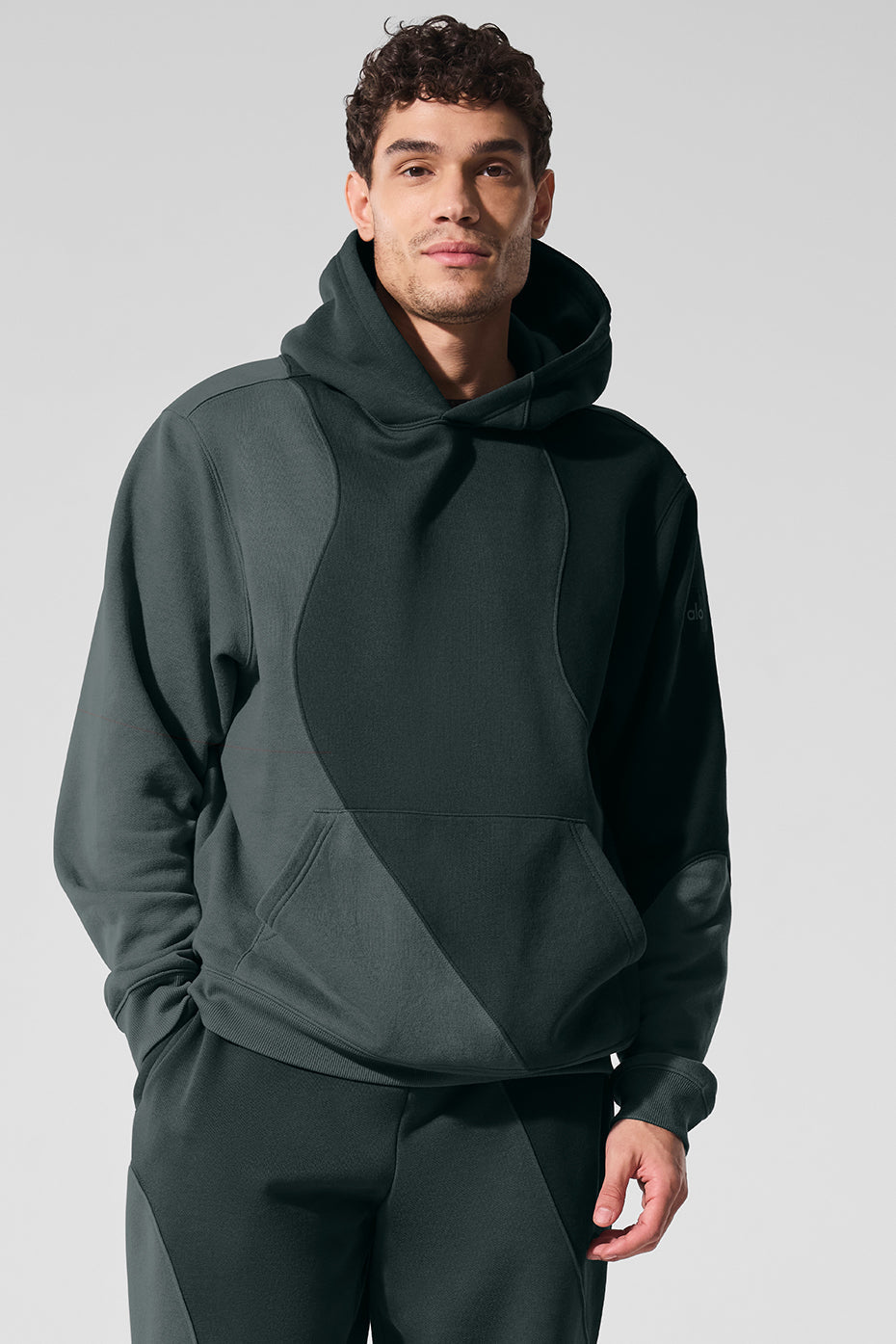 Make Waves Hoodie - Charcoal Green Tonal (MENSU3039R)