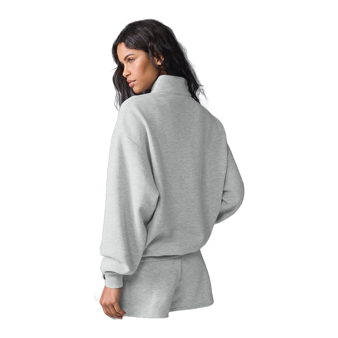 alo Accolade 1/4 Zip Pullover - Athletic Heather Grey by Alo Yoga