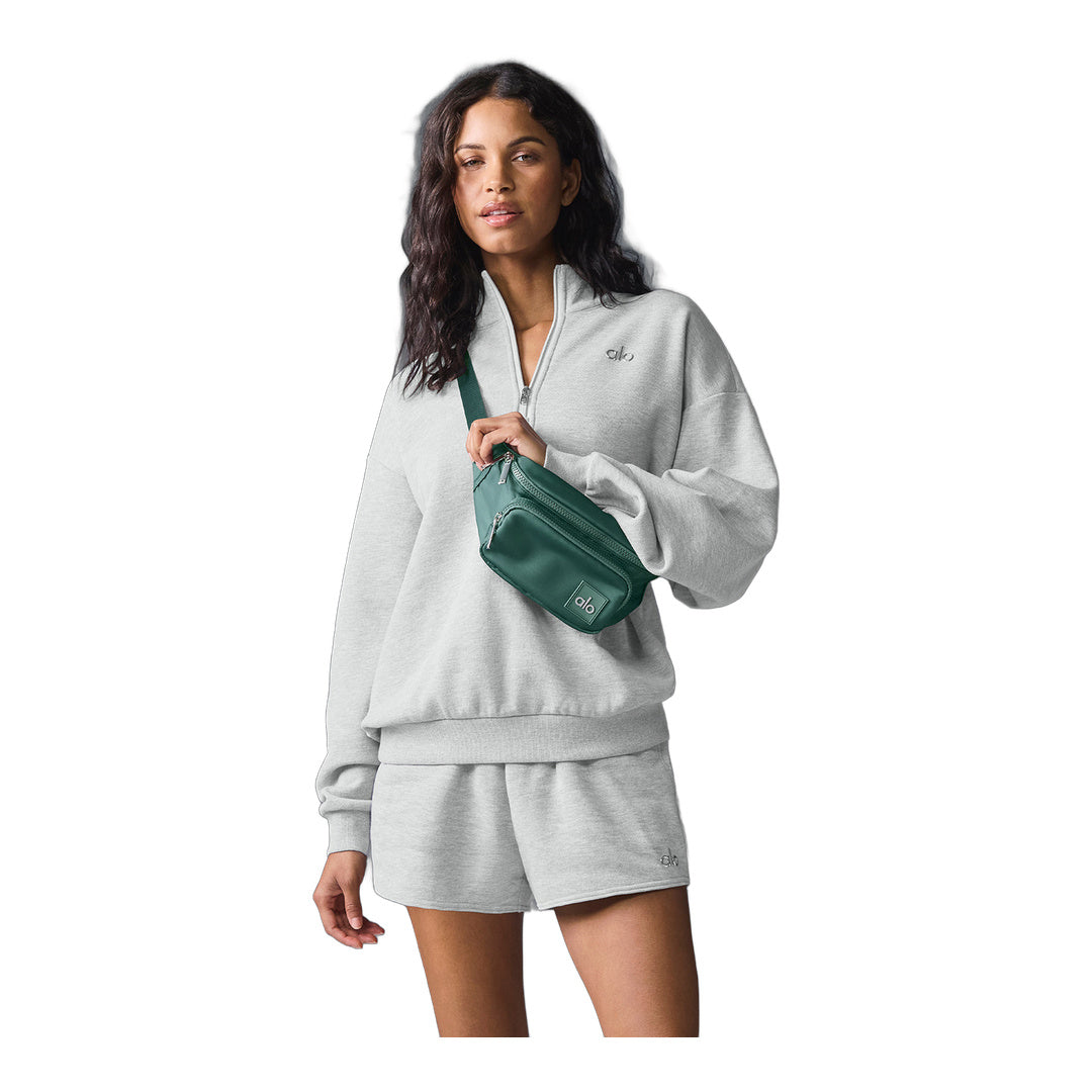 alo Accolade 1/4 Zip Pullover - Athletic Heather Grey by Alo Yoga
