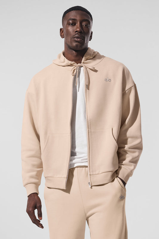 Accolade Full Zip Hoodie - Macadamia (MENSU3041RG)