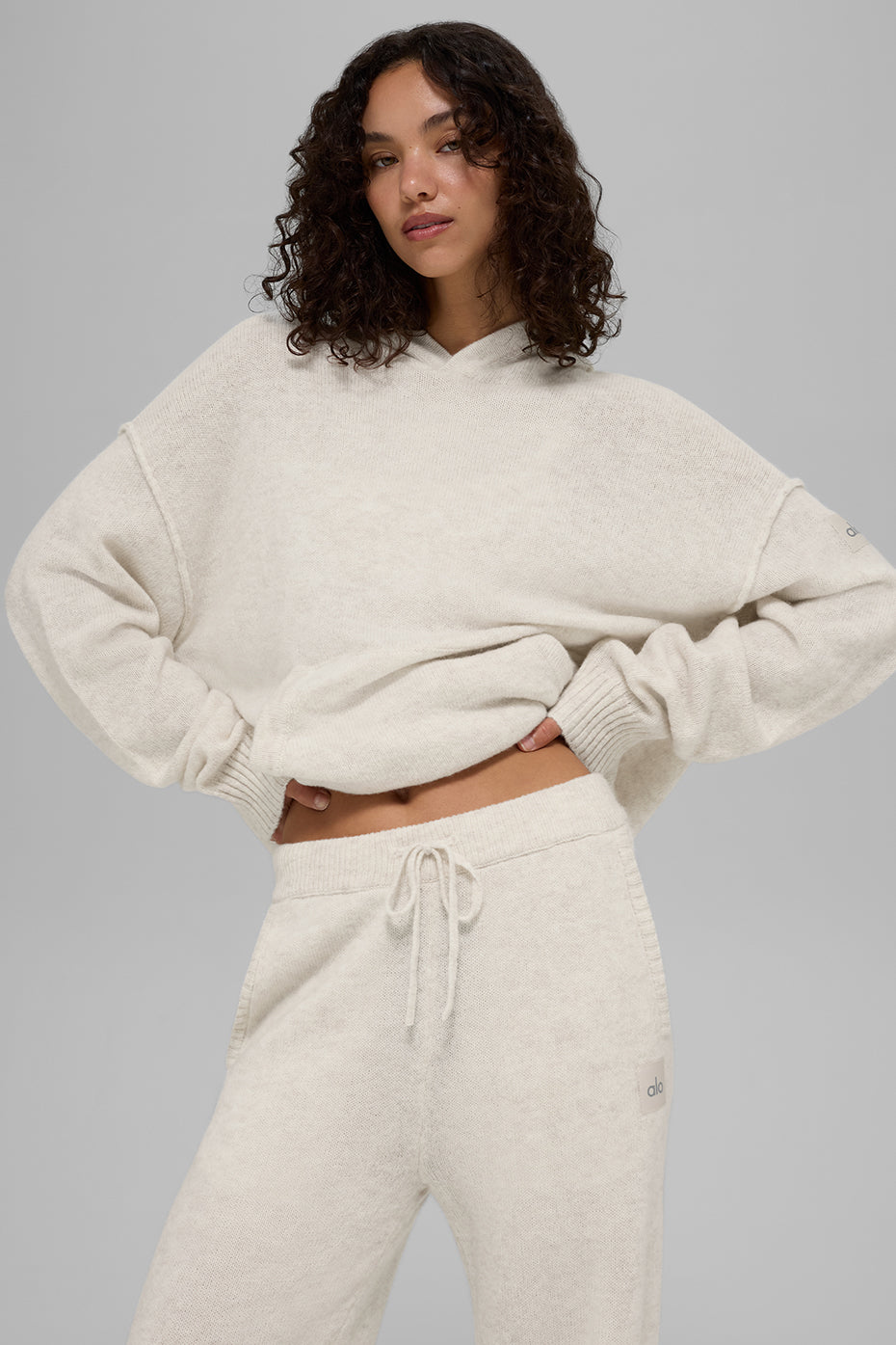 Wool Cashmere New Class Hoodie - Bone Heather (U3047R)
