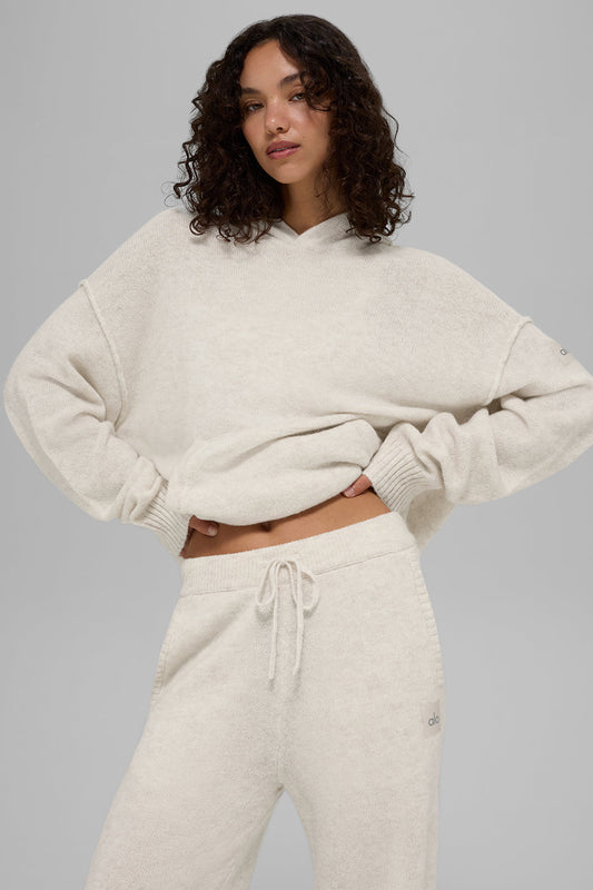 Wool Cashmere New Class Hoodie - Bone Heather (U3047R)