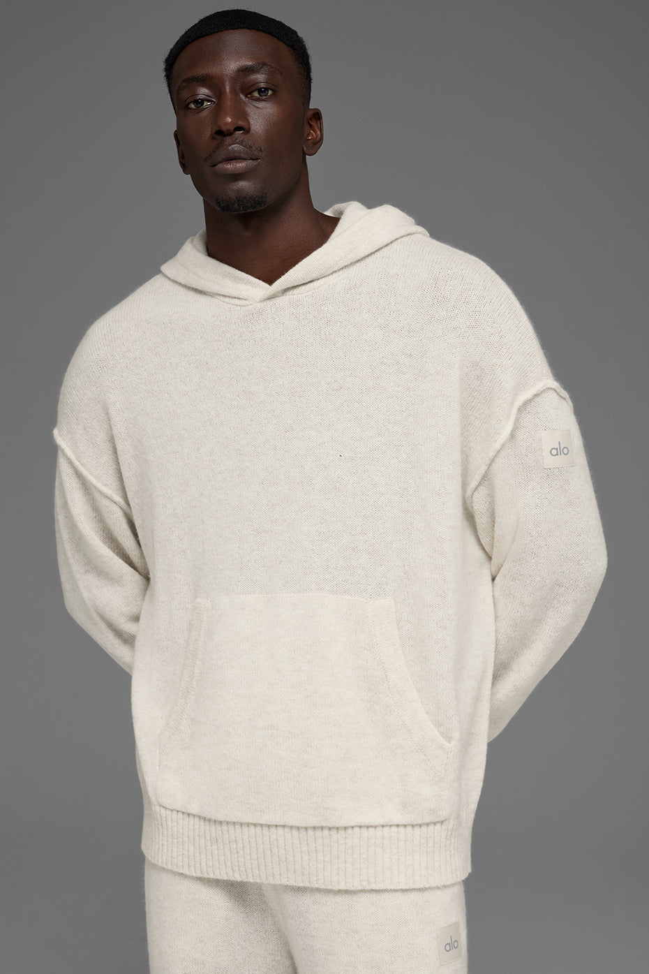 Wool Cashmere New Class Hoodie - Bone Heather (MENSU3047R)