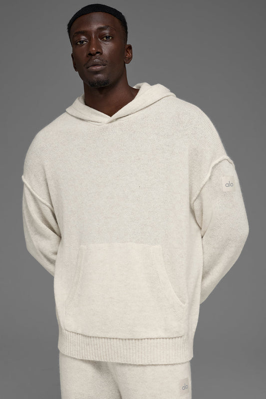 Wool Cashmere New Class Hoodie - Bone Heather (MENSU3047R)