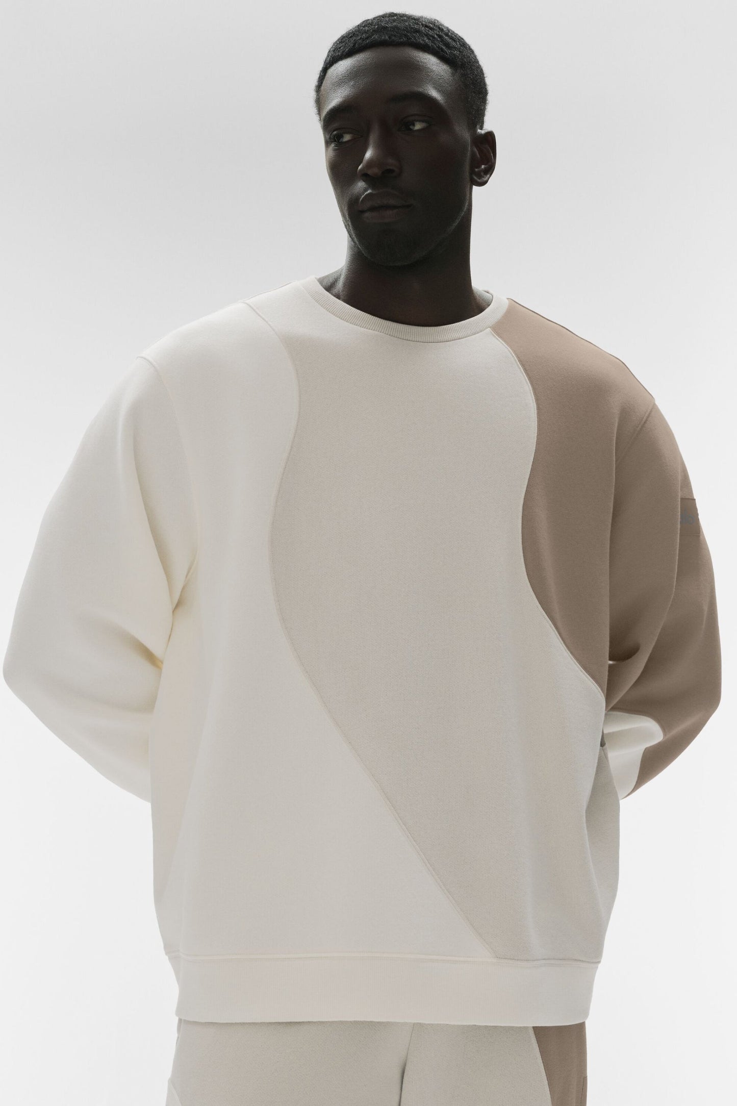 Make Waves Crew Neck Pullover - Ivory/Bone/Gravel (MENSU3048R)