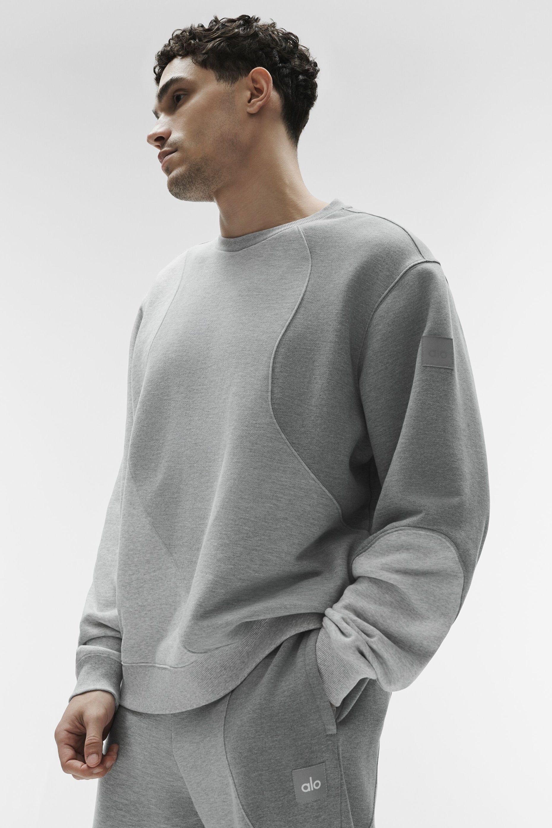 Make Waves Crew Neck Pullover - Athletic Heather Grey Tonal (MENSU3048R)