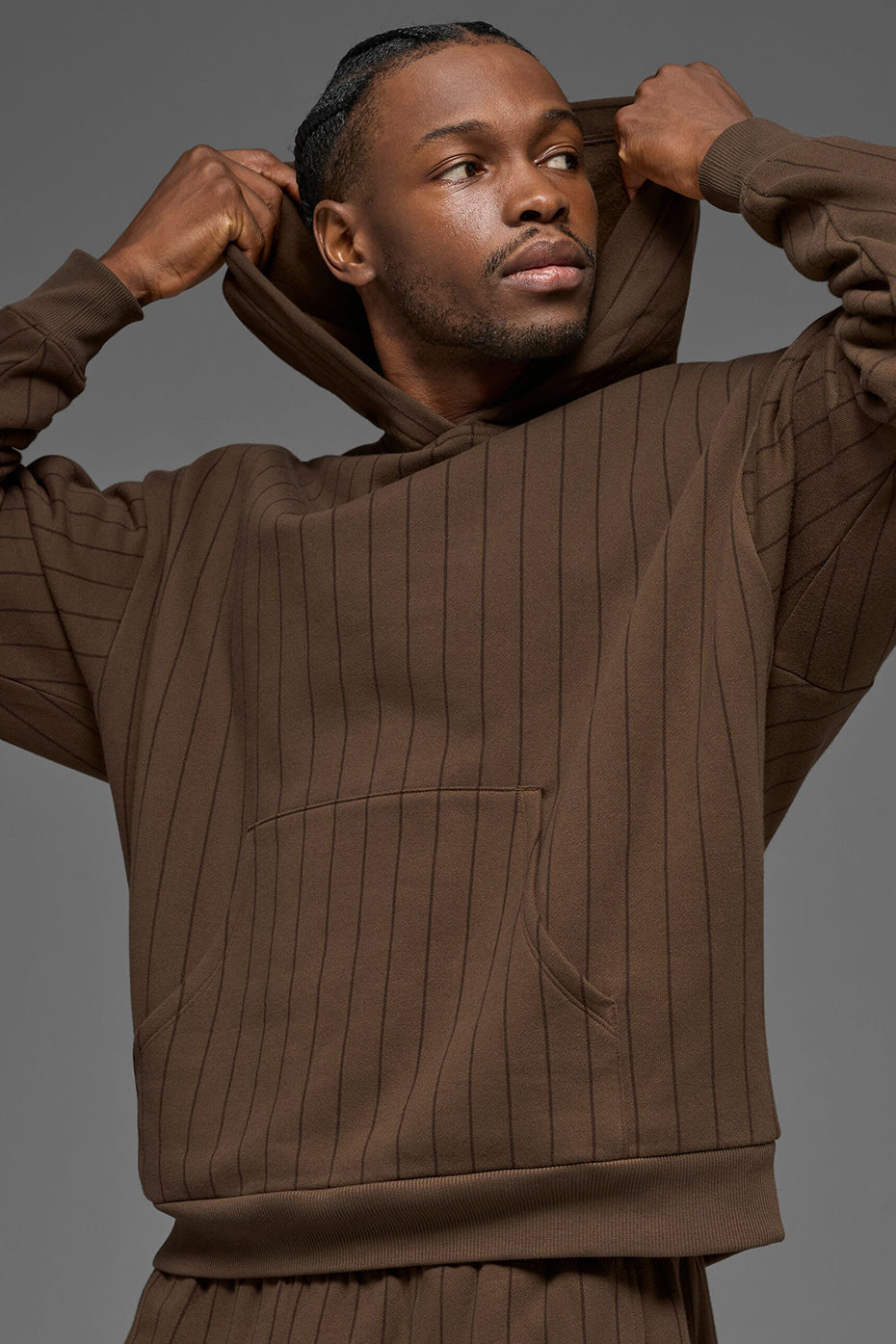 Pinstripe Hoodie - Espresso Pinstripe (MENSU3051R)