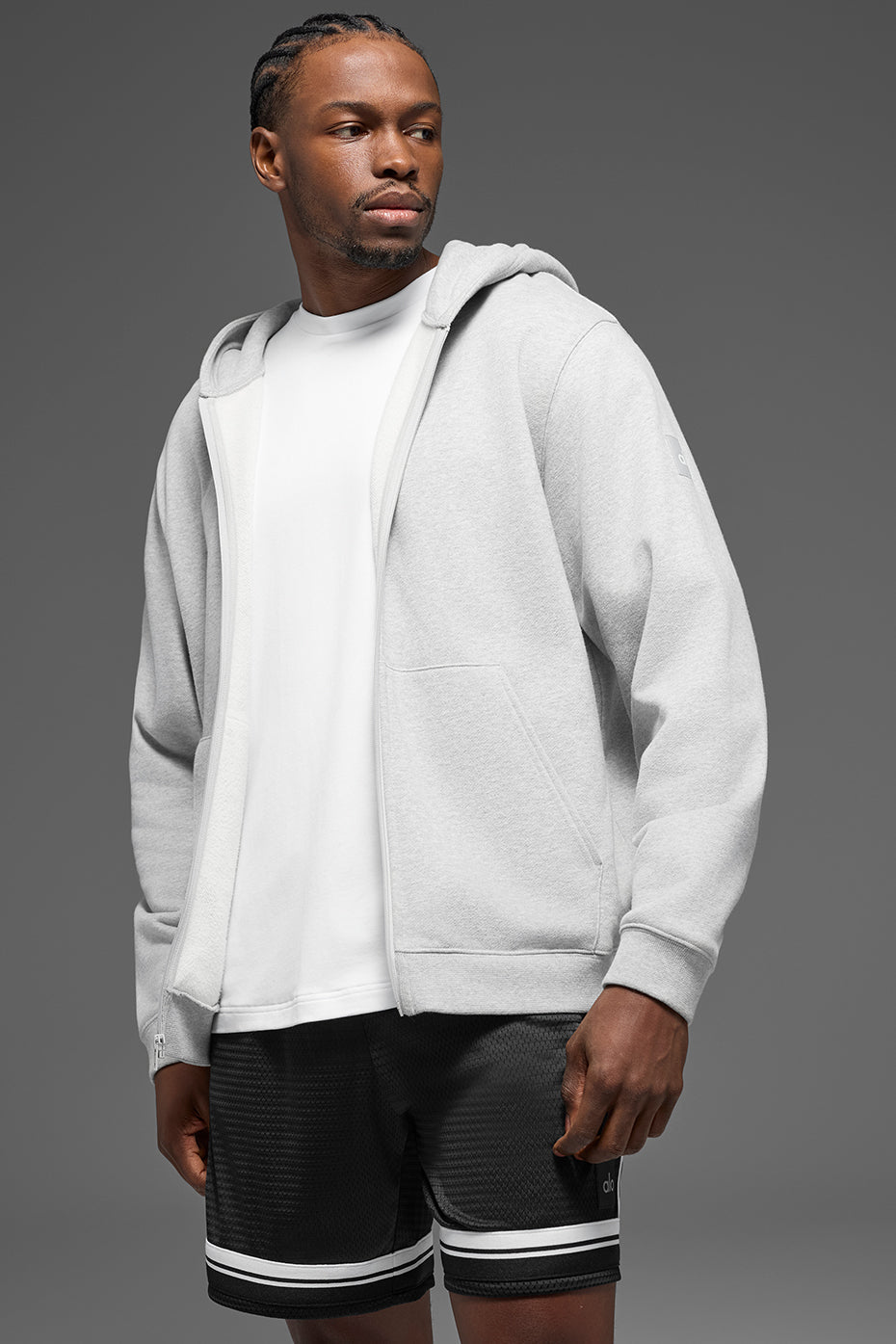 Renown Heavy Weight Full Zip Hoodie - Athletic Heather Grey (MENSU4011R)