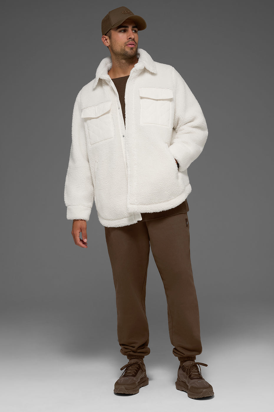 Sherpa Edge Shacket - Ivory (MENSU4029R)