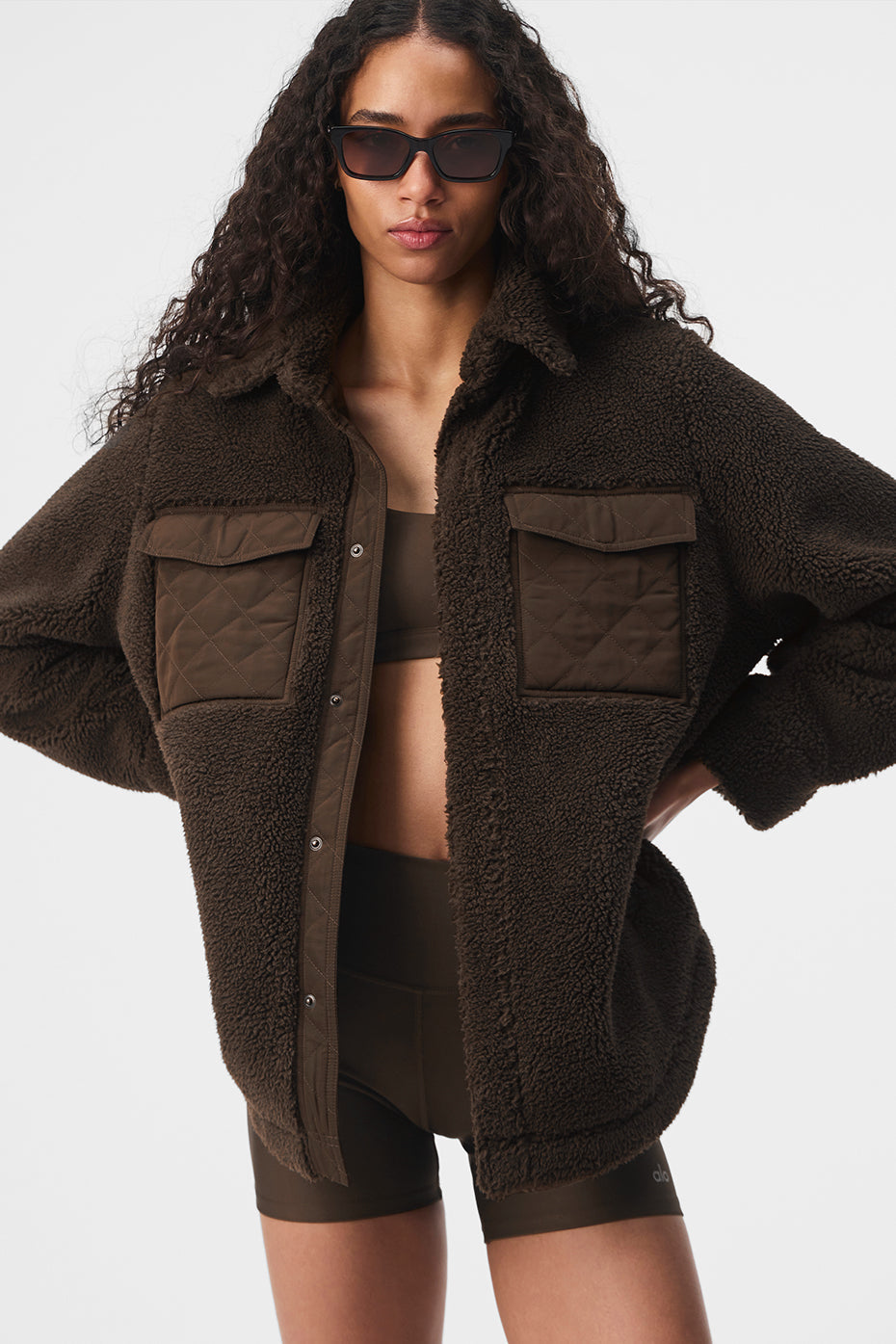 Sherpa Edge Shacket - Espresso (U4029R)