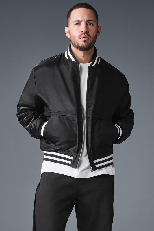 Afterglow Varsity Jacket - Black (MENSU4042R)