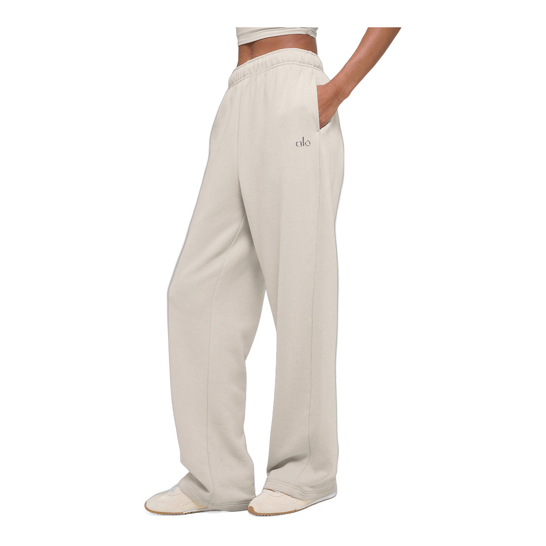 alo Accolade Straight Leg Sweatpant - Bone by Alo Yoga