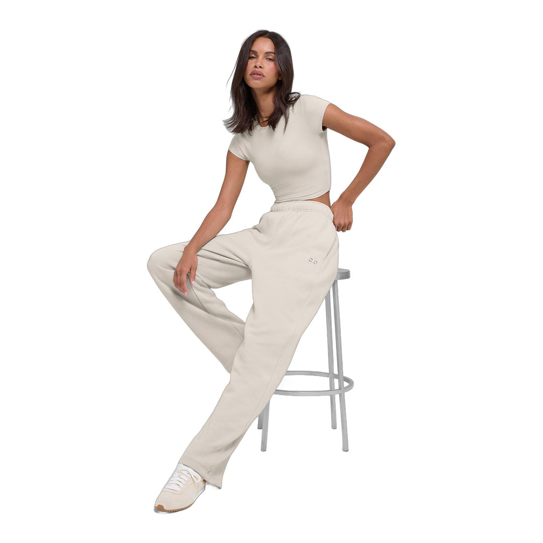 alo Accolade Straight Leg Sweatpant - Bone by Alo Yoga