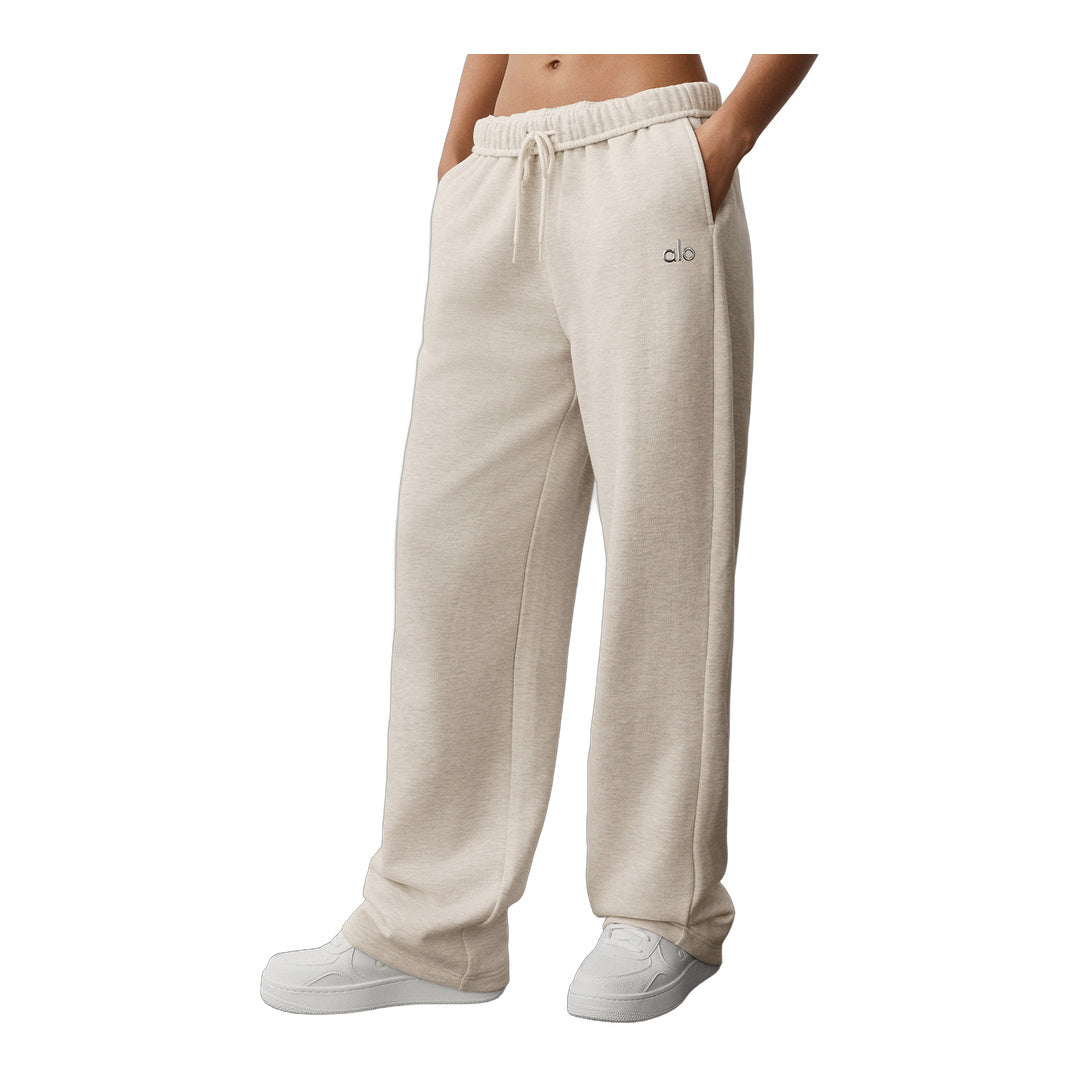 alo Accolade Straight Leg Sweatpant - Oatmeal Heather by Alo Yoga