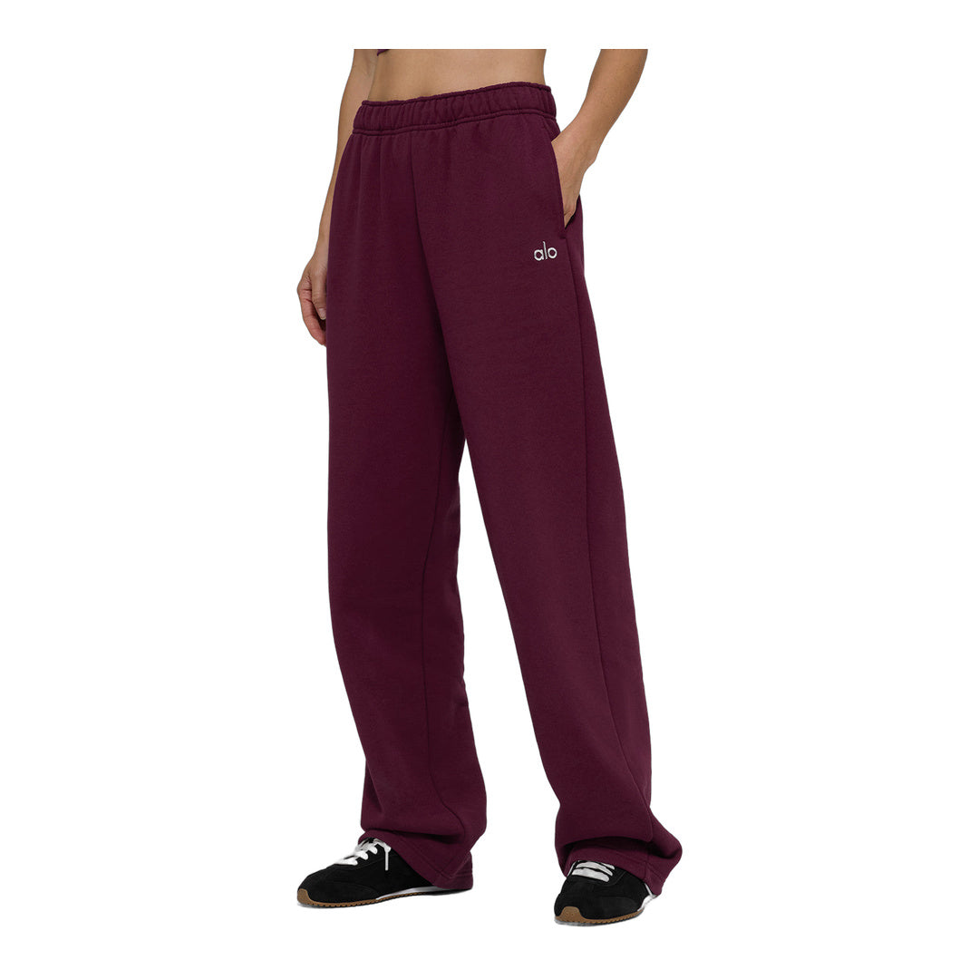 alo Accolade Straight Leg Sweatpant - Burgundy by Alo Yoga