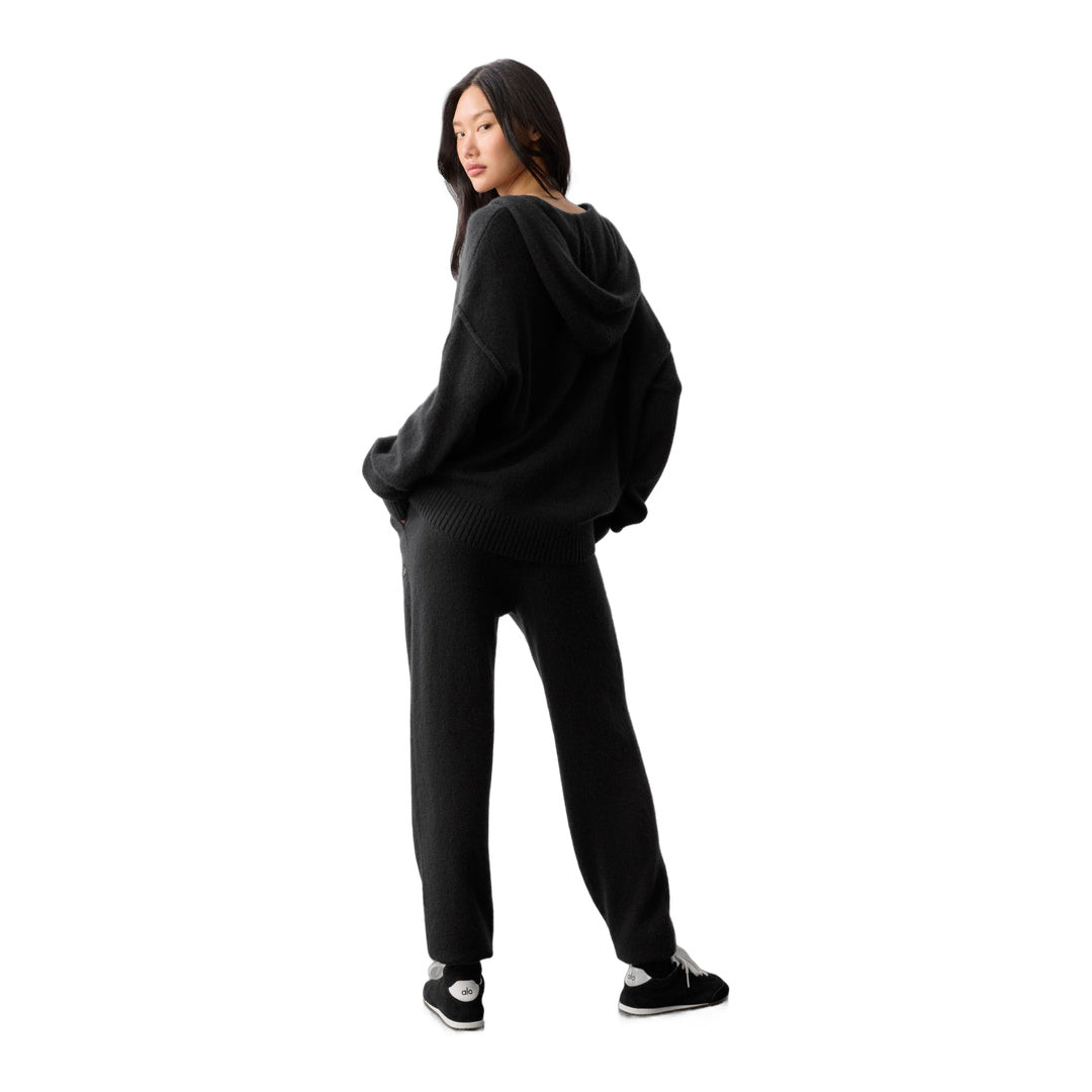 alo Wool Cashmere New Class Sweatpant - Black by Alo Yoga