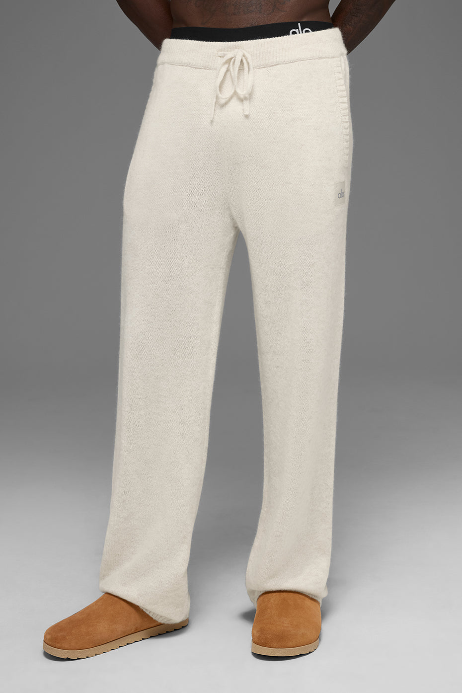 Wool Cashmere New Class Sweatpant - Bone Heather (MENSU5021R)
