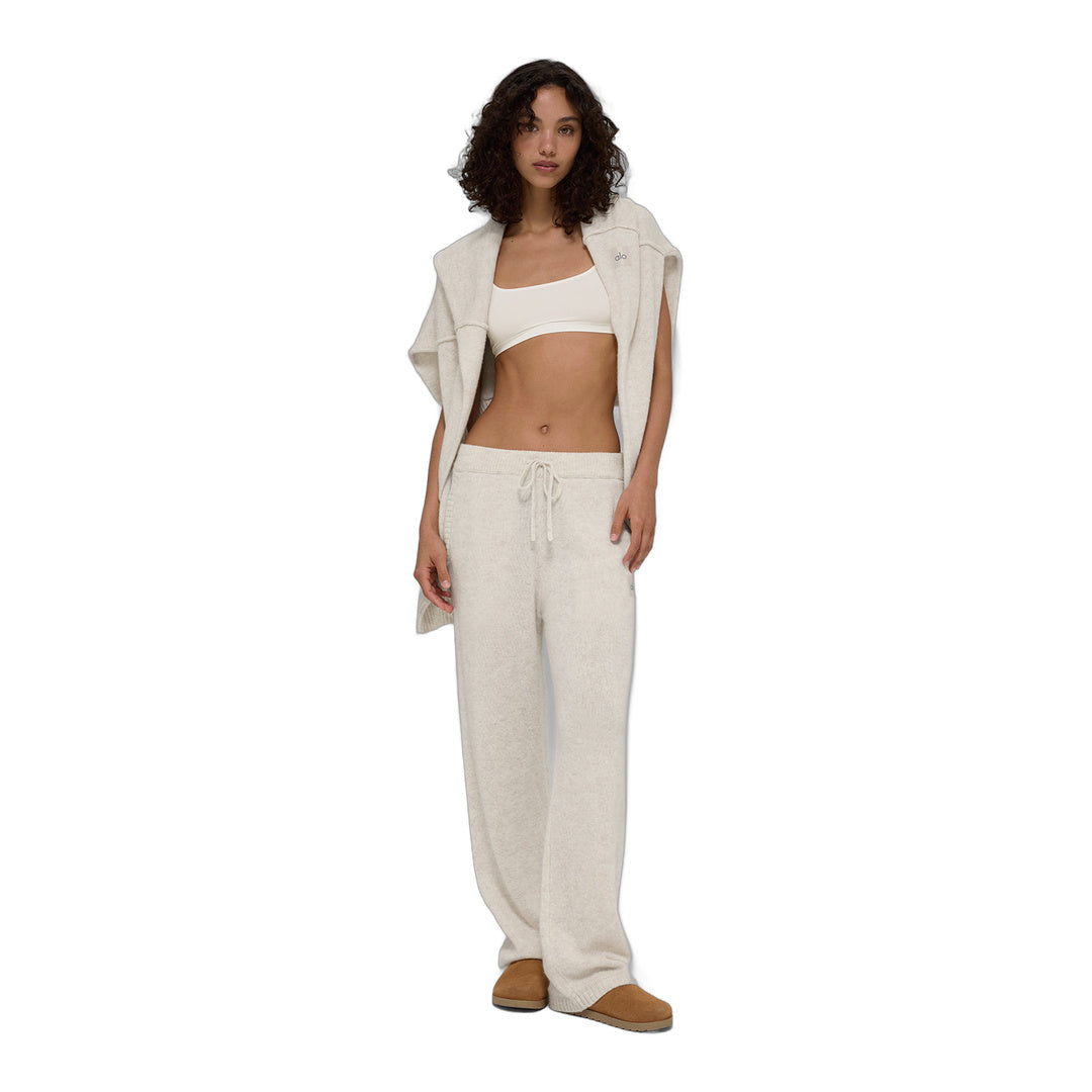 alo Wool Cashmere New Class Sweatpant - Bone Heather by Alo Yoga