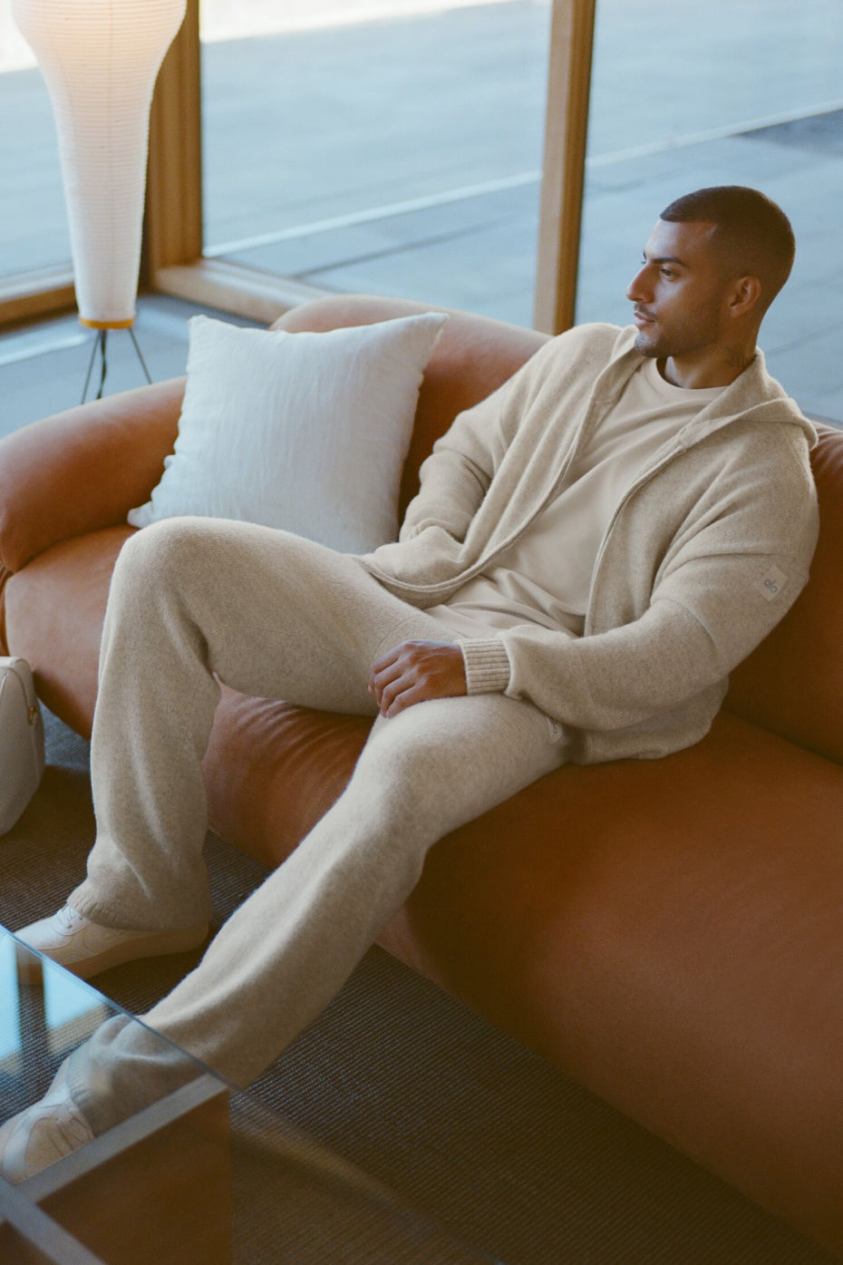 Wool Cashmere New Class Sweatpant - Oatmeal Heather (MENSU5021R)