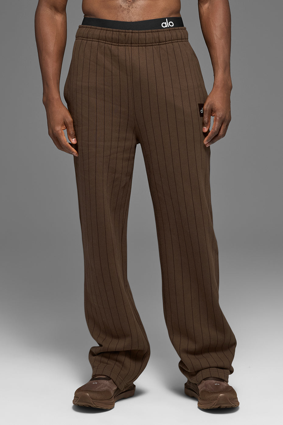 Pinstripe Straight Leg Sweatpant - Espresso Pinstripe (MENSU5023R)
