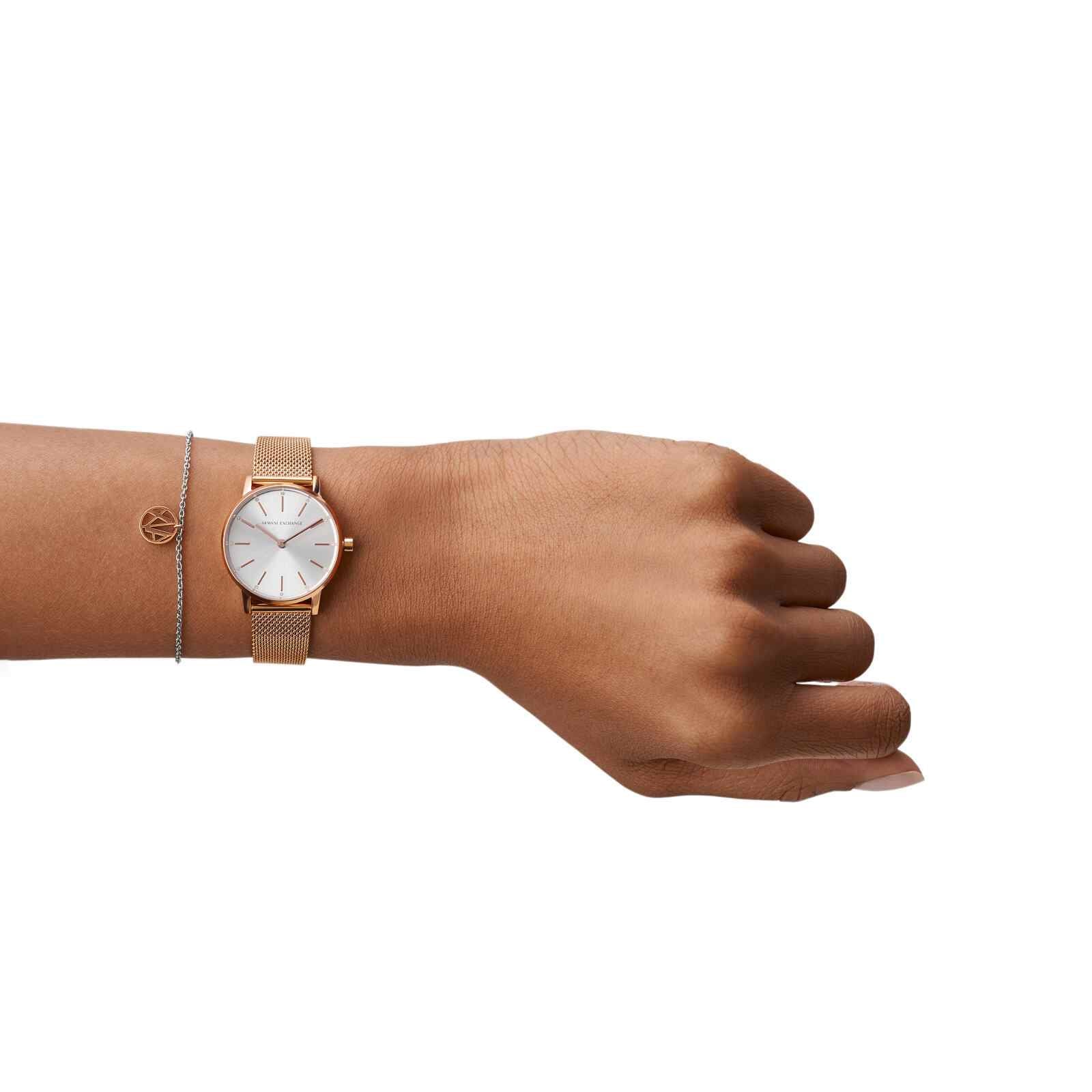 Armani Exchange AX7121 Women's analog watch with silver dial