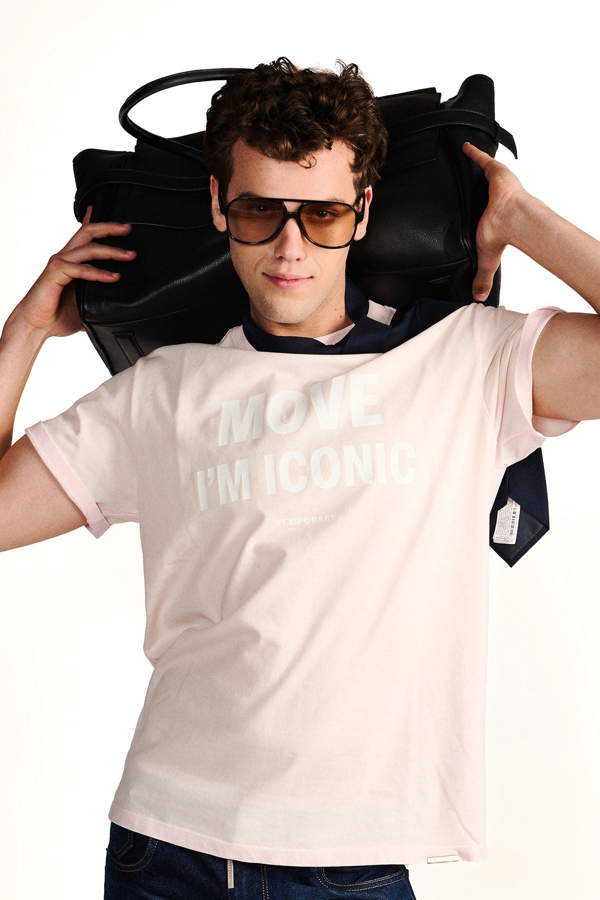 ICON MOVEMENT TEE - Powder Dust Pink by Temporary Clo
