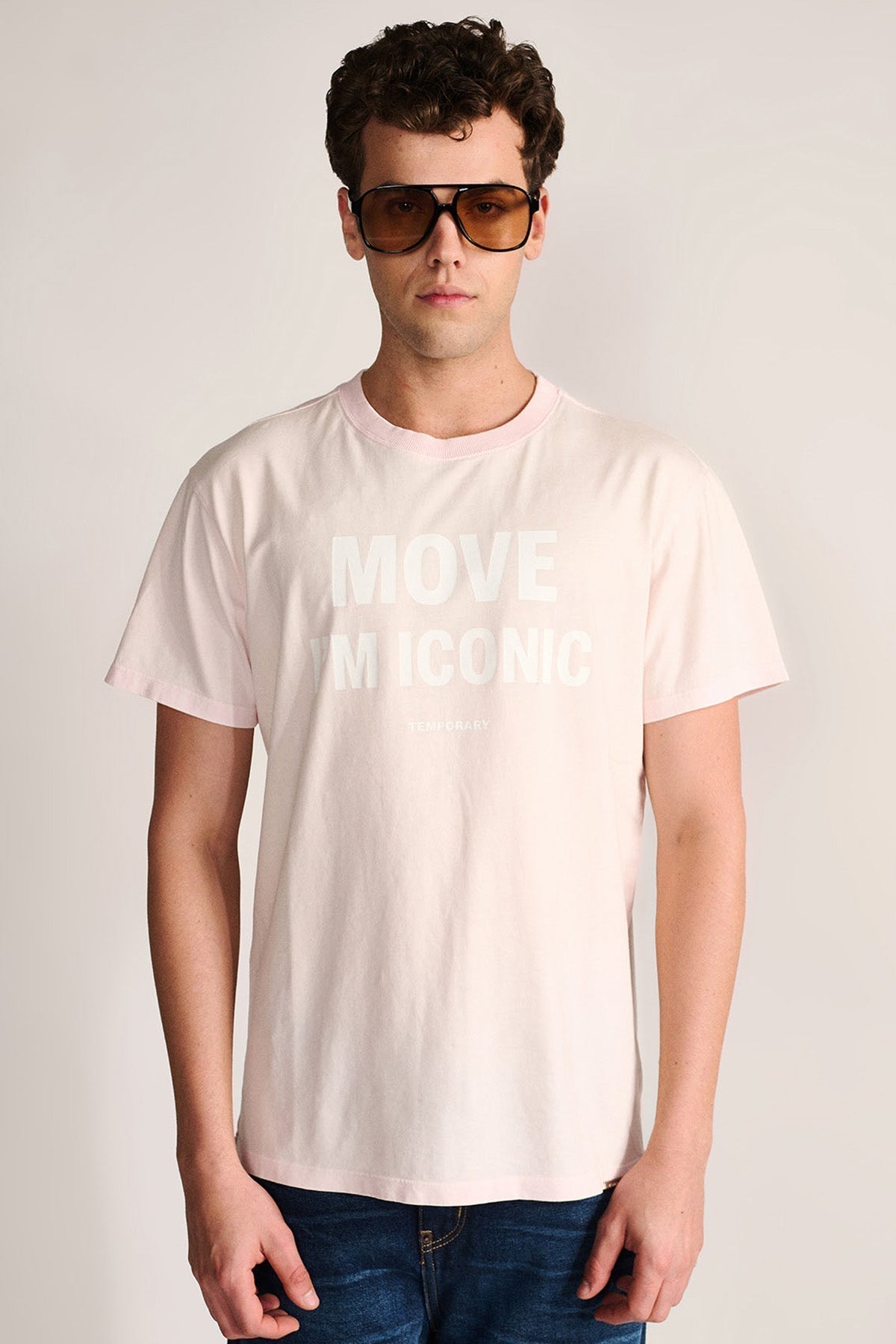 ICON MOVEMENT TEE - Powder Dust Pink by Temporary Clo
