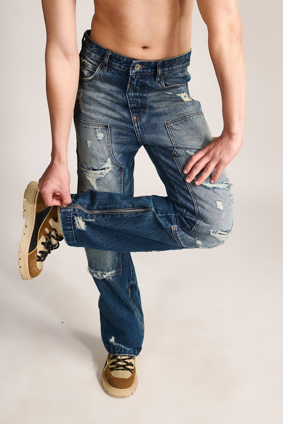 WORN THROUGH WAR — DENIM by Temporary Clo