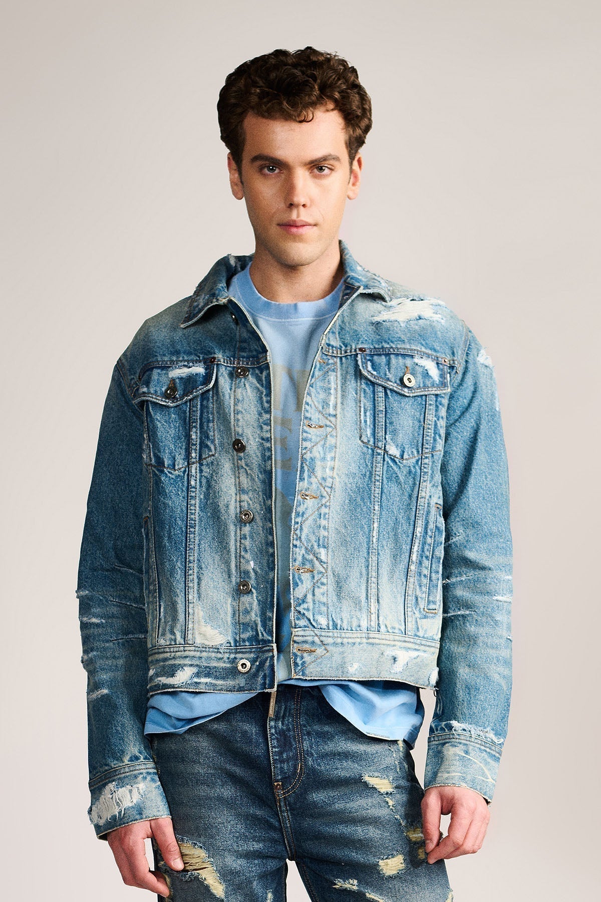 ALREADY LIVED TRUCKER JACKET (UNISEX) by Temporary Clo