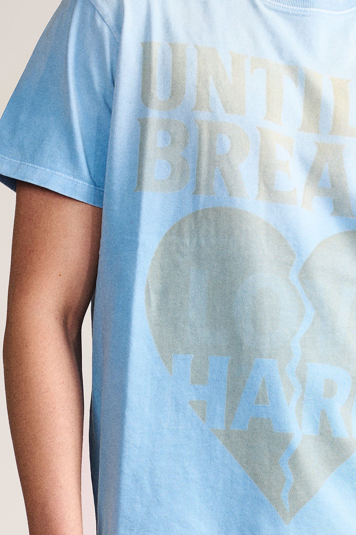 Love Hard Vintage Tee- Dust Blue by Temporary Clo