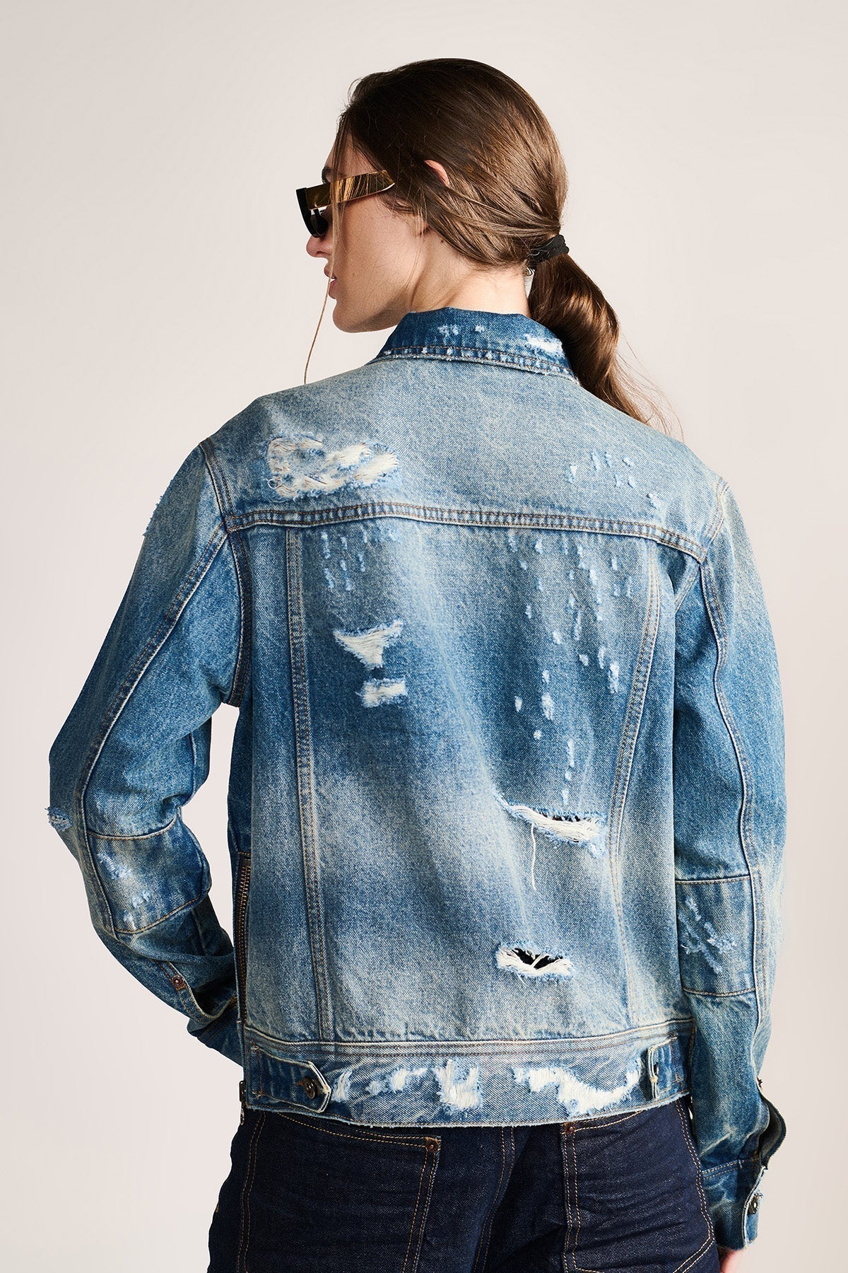 ALREADY LIVED TRUCKER JACKET (UNISEX) by Temporary Clo