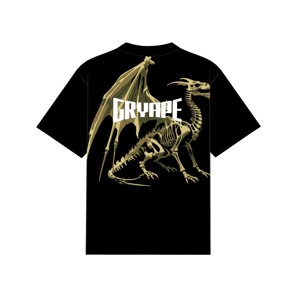 BLACK DRGN02 T-SHIRT by GRYAPE