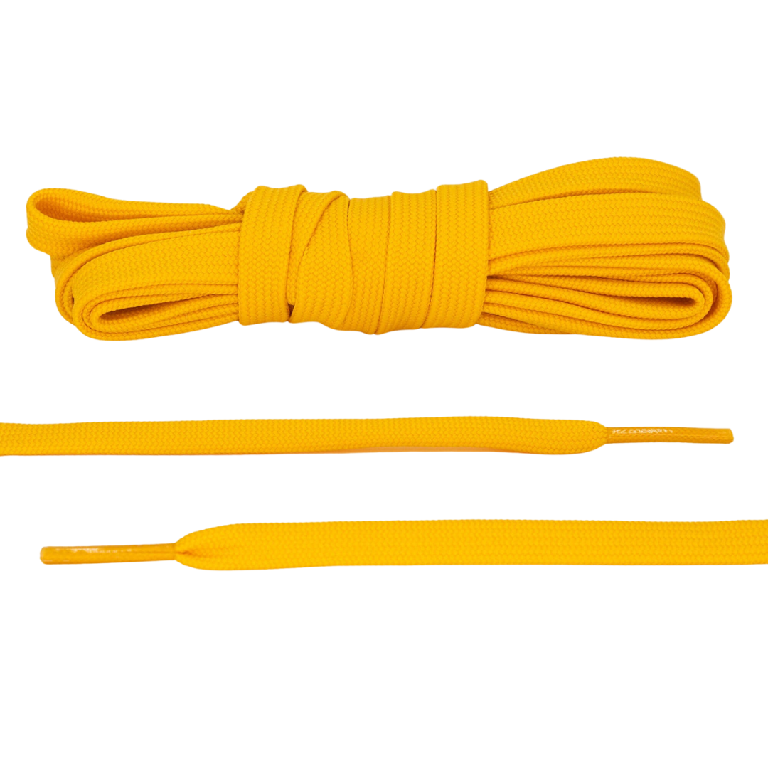 Bright Yellow Flat Shoelaces | Jordan Shoelaces, Nike Shoelaces, Air Force 1 Shoelaces By KNOTTY by KNOTTY