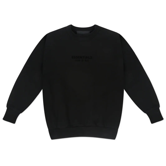 FEAR OF GOD ESSENTIALS CREWNECK JET BLACK