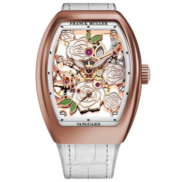 Women’s Franck Muller Vanguard Lady V 32 S6 SQT ROSE (BC) 5N Automatic Skeleton Watch