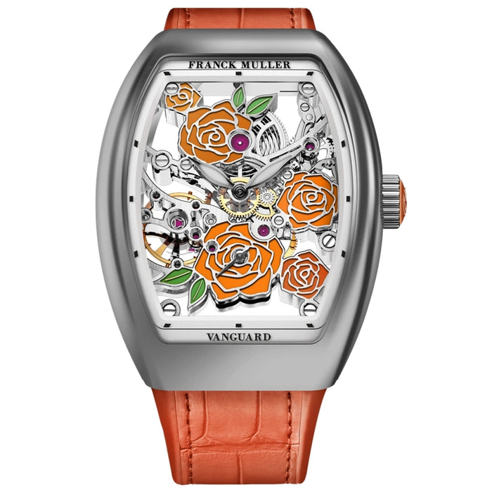 Women’s Franck Muller Vanguard Lady V 32 S6 SQT ROSE (OR) AC Automatic Skeleton Watch